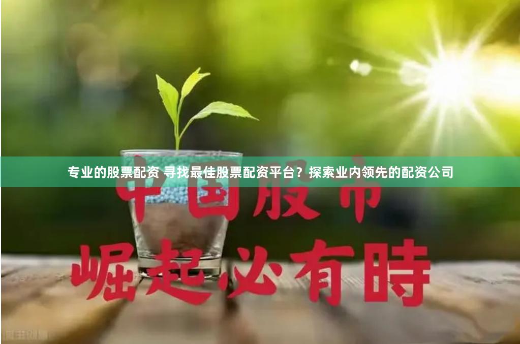 专业的股票配资 寻找最佳股票配资平台？探索业内领先的配资公司